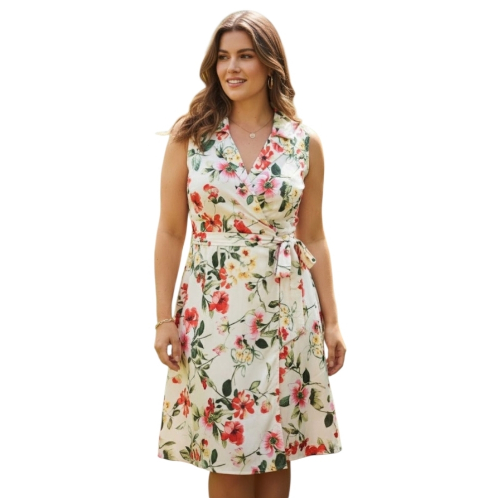 Shelby & Palmer Floral Sleeveless Dress Size 14W‎